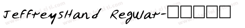 JeffreysHand Regular字体转换
